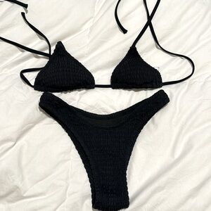 Princess Polly two-piece black bikini